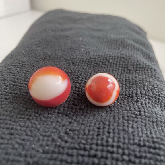 Vintage Marble King Eight Rainbow Red White Based Marbles Bundle - Picture 5 of 8